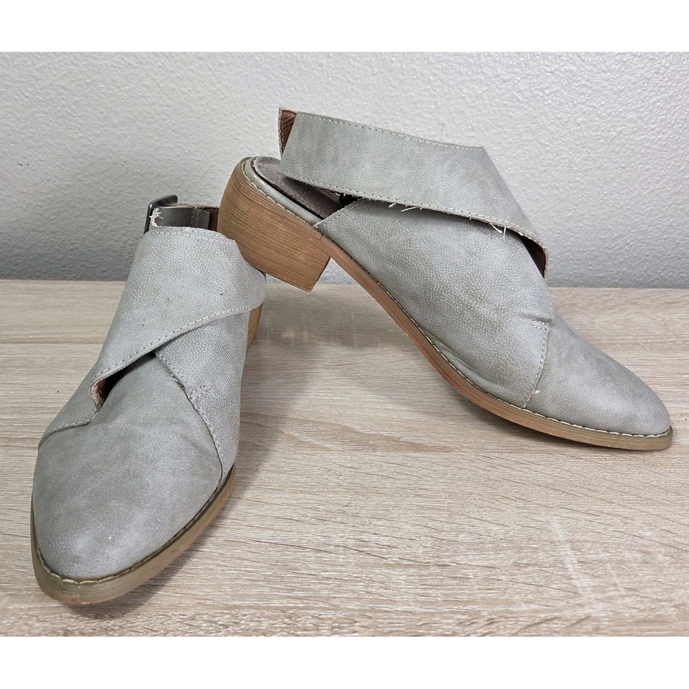 Miz Mooz Gray Leather Slingback Clogs Women's EU 38‎ US 7.5-8
